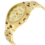 Buy Shop Marc Jacobs Henry Chronograph Gold Dial Gold Steel Strap Watch for Women - MBM3105 USA Online