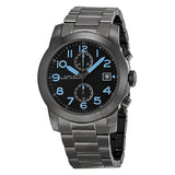 Marc Jacobs Larry Black Dial Gunmetal Ion Plated Stainless Steel Strap Watch for Men - MBM5051