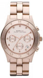 Buy Shop Marc Jacobs Blade Chronograph Rose Gold Dial Rose Gold Steel Strap Watch for Women - MBM3102 USA Online
