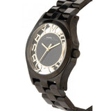 Buy Shop Marc Jacobs Henry Transparent Black Dial Black Steel Strap Watch for Women - MBM3255 USA Online