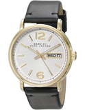Buy Shop Marc Jacobs Fergus White Dial Black Leather Strap Watch for Men - MBM5081 USA Online