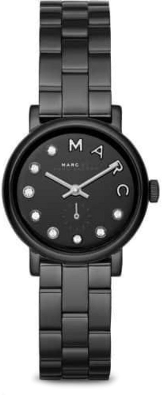 Buy Shop Marc Jacobs Marc Black Dial Black Steel Strap Watch for Women - MBM8673 USA Online