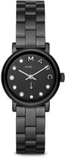 Buy Shop Marc Jacobs Marc Black Dial Black Steel Strap Watch for Women - MBM8673 USA Online