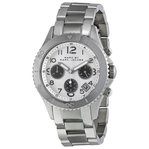 Buy Shop Marc Jacobs Marc Chronograph Silver Dial Silver Steel Strap Watch for Men - MBM3155 USA Online