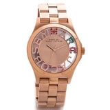 Buy Shop Marc Jacobs Henry Skeleton Rose Gold Dial Rose Gold Steel Strap Watch for Women - MBM3264 USA Online