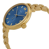 Buy Shop Marc Jacobs Sally Blue Dial Gold Steel Strap Watch for Women - MBM3366 USA Online