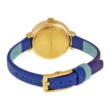 Buy Shop Marc Jacobs Sally White Dial Blue Leather Strap Watch for Women - MBM1354 USA Online