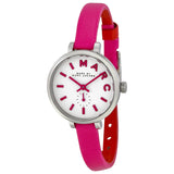 Buy Shop Marc Jacobs Sally White Dial Pink Leather Strap Watch for Women - MBM1353 USA Online