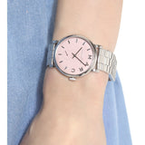 Buy Shop Marc Jacobs Baker Pink Dial Silver Steel Strap Watch for Women - MBM3283 USA Online