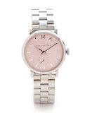 Buy Shop Marc Jacobs Baker Pink Dial Silver Steel Strap Watch for Women - MBM3280 USA Online