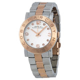 Buy Shop Marc Jacobs Amy Silver Dial Two Tone Steel Strap Watch for Women - MBM3194 USA Online
