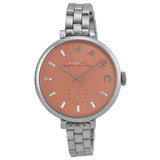 Marc Jacobs Sally Orange Dial Silver Stainless Steel Strap Watch for Women - MBM3365