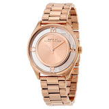 Marc Jacobs Tether Rose Gold Transparent Dial Stainless Steel Strap Watch for Women - MBM3414