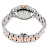 Marc Jacobs Tether White Transparent Dial Two Tone Stainless Steel Strap Watch for Women - MBM3436