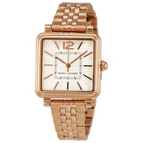 Marc Jacobs Vic White Dial Rose Gold Steel Strap Watch for Women - MJ3514