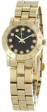 Buy Shop Marc Jacobs Amy Black Dial Gold Steel Strap Watch for Women - MBM3336 USA Online