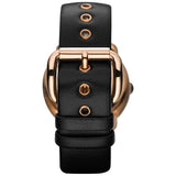 Buy Shop Marc Jacobs Amy Black Dial Black Leather Strap Watch for Women - MBM1225 USA Online
