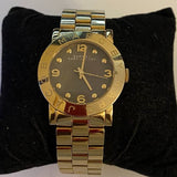 Buy Shop Marc Jacobs Amy Black Dial Gold Steel Strap Watch for Women - MBM3273 USA Online