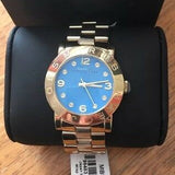 Buy Shop Marc Jacobs Amy Blue Dial Gold Steel Strap Watch for Women - MBM3303 USA Online