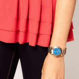 Buy Shop Marc Jacobs Amy Blue Dial Gold Steel Strap Watch for Women - MBM3303 USA Online