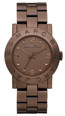 Buy Shop Marc Jacobs Amy Brown Dial Brown Steel Strap Watch for Women - MBM3119 USA Online