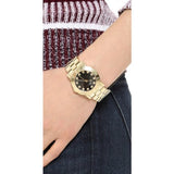 Buy Shop Marc Jacobs Amy Glitz Black Dial Gold Steel Strap Watch for Women - MBM3334 USA Online
