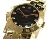 Buy Shop Marc Jacobs Amy Glitz Black Dial Gold Steel Strap Watch for Women - MBM3334 USA Online