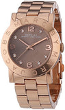 Buy Shop Marc Jacobs Amy Glitz Brown Dial Rose Gold Steel Strap Watch for Women - MBM3221 USA Online