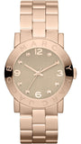 Buy Shop Marc Jacobs Amy Glitz Brown Dial Rose Gold Steel Strap Watch for Women - MBM3221 USA Online