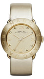 Buy Shop Marc Jacobs Amy Gold Dial Gold Leather Strap Watch for Women - MBM8627 USA Online