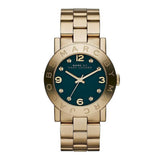 Buy Shop Marc Jacobs Amy Green Dial Gold Steel Strap Watch for Women - MBM8609 USA Online