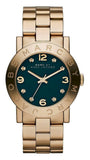 Buy Shop Marc Jacobs Amy Green Dial Gold Steel Strap Watch for Women - MBM8609 USA Online