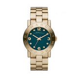 Buy Shop Marc Jacobs Amy Green Dial Gold Steel Strap Watch for Women - MBM8619 USA Online