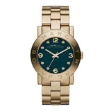 Buy Shop Marc Jacobs Amy Green Dial Gold Steel Strap Watch for Women - MBM8619 USA Online