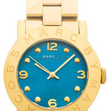 Buy Shop Marc Jacobs Amy Green Dial Gold Steel Strap Watch for Women - MBM8624 USA Online