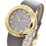 Buy Shop Marc Jacobs Amy Grey Dial Grey Leather Strap Watch for Women - MBM1287 USA Online
