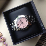 Buy Shop Marc Jacobs Amy Life Pink Dial Silver Steel Strap Watch for Women - MBM3300 USA Online