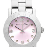Buy Shop Marc Jacobs Amy Life Pink Dial Silver Steel Strap Watch for Women - MBM3300 USA Online