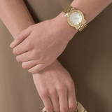 Buy Shop Marc Jacobs Amy White Dial Gold Steel Strap Watch for Women - MBM3056 USA Online