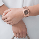 Buy Shop Marc Jacobs Amy Brown Dial Rose Gold Steel Strap Watch for Women - MBM3167 USA Online
