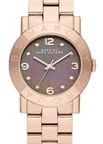Buy Shop Marc Jacobs Amy Mother of Pearl Black Dial Rose Gold Steel Strap Watch for Women - MBM8610 USA Online
