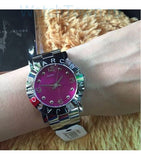 Buy Shop Marc Jacobs Amy Pink Dial Silver Steel Strap Watch for Women - MBM8623 USA Online