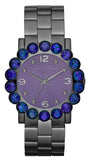 Buy Shop Marc Jacobs Amy Purple Dial Black Steel Strap Watch for Women - MBM3224 USA Online