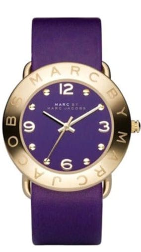 Buy Shop Marc Jacobs Amy Purple Dial Purple Leather Strap Watch for Women - MBM1151 USA Online