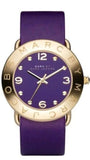 Buy Shop Marc Jacobs Amy Purple Dial Purple Leather Strap Watch for Women - MBM1151 USA Online