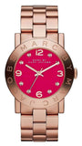 Buy Shop Marc Jacobs Amy Purple Dial Rose Gold Steel Strap Watch for Women - MBM8618 USA Online
