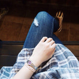 Buy Shop Marc Jacobs Amy Purple Dial Silver Steel Strap Watch for Women - MBM3228 USA Online