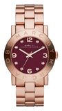 Buy Shop Marc Jacobs Amy Purple Rose Gold Steel Strap Watch for Women - MBM8616 USA Online