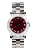 Buy Shop Marc Jacobs Amy Red Dial Silver Steel Strap Watch for Women - MBM3333 USA Online