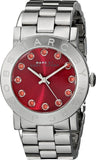 Buy Shop Marc Jacobs Amy Red Dial Silver Steel Strap Watch for Women - MBM3333 USA Online